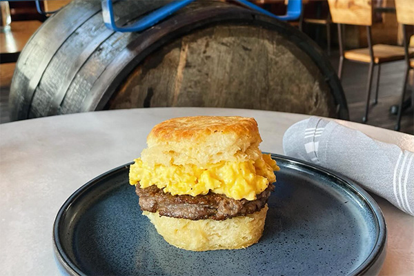 sausage biscuit from goodword brewing in duluth ga | 3085 Main St Suite 520, Duluth, GA 30096