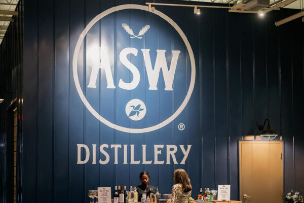 Signage at ASW Distillery