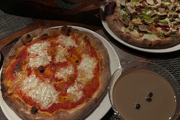 pizza and espresso martini from fritti in Inman Park | 309 North Highland Avenue Northeast, Atlanta, GA 30307