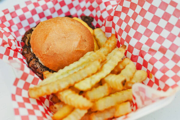 Smashburger from pop up Poundtown Smashburgers.