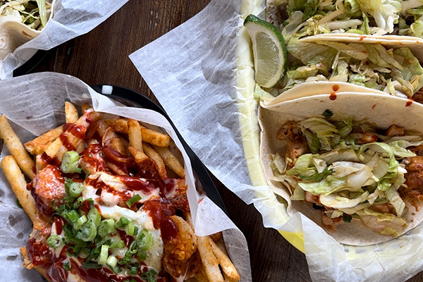 fries and tacos from hankook taqueria | 1341 Collier Rd NW, Atlanta, GA 30318