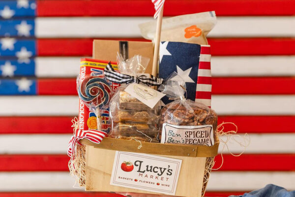 A basket from Lucy's Market in Buckhead - 56 E Andrews Dr NW, Atlanta, GA 30305