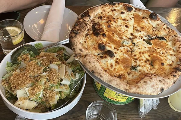 pizza and caesar salad from grana | 1835 Piedmont Ave NE, Atlanta, GA 30324